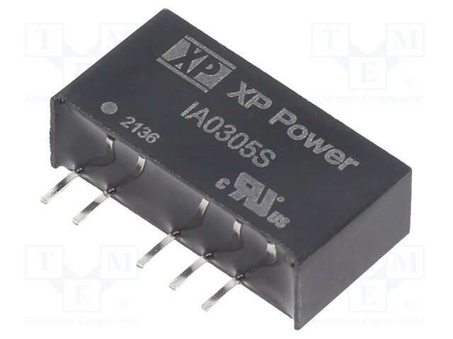 Isolated Board Mount DC/DC Converter, ITE, 2 Output, 1 W, 5 V, 100 mA, -5 V