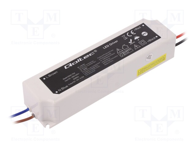 Power supply: switched-mode; LED; 75W; 12VDC; 6.25A; IP67; OUT: 1