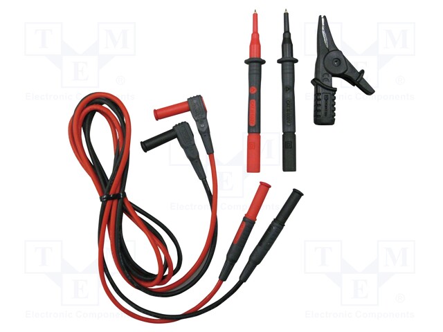 Set of test leads; Len: 1.2m; black,red