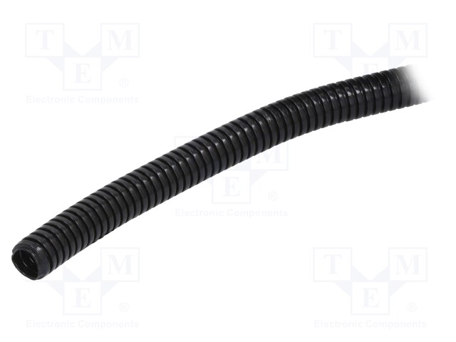 Conduit; ØBraid : 10mm; polyamide; black; Len: 100m; -40÷120°C