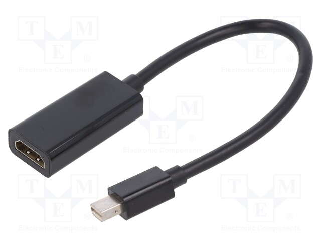 Adapter; DisplayPort 1.2,HDMI 1.3; 0.15m; Colour: black