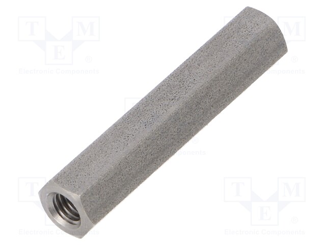 Screwed spacer sleeve; Int.thread: M5; 40mm; hexagonal