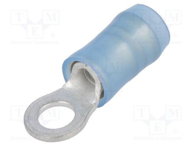 Ring terminal; M3,5; Ø: 3.68mm; 1.25÷2mm2; crimped; for cable; blue