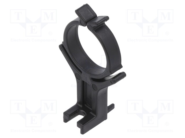 Harness Board Bundle Retainer, M3 Screw Mount, Nylon 6.6, Black, 19.1mm Dia, 24.1mm Standoff Height