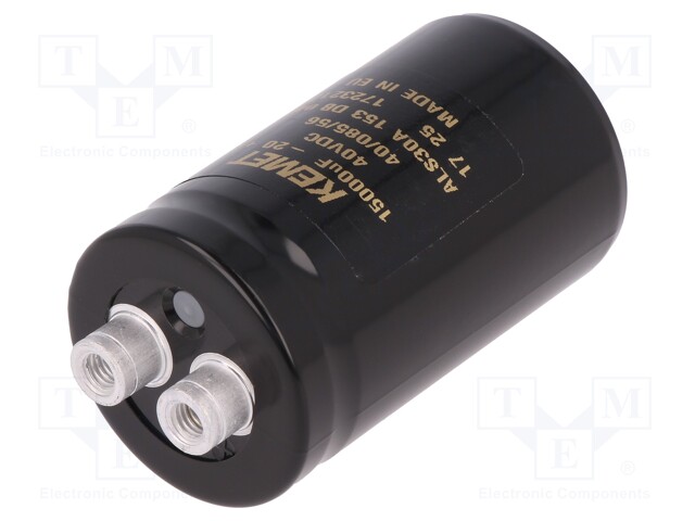 Capacitor: electrolytic; 15000uF; 40VDC; Leads: screw; ESR: 17mΩ