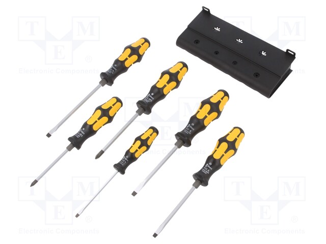 Screwdrivers; Pcs: 6; The set contains: screwdrivers hanger