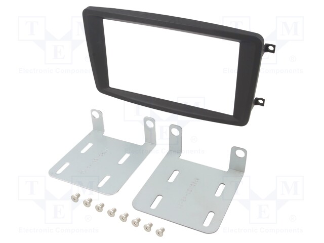 Radio mounting frame; Mercedes; 2 DIN; black