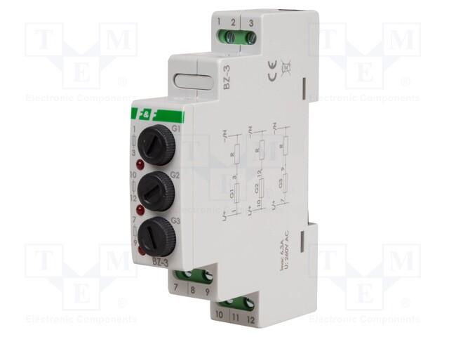 Module: module protecting; 250VAC; 250VDC; IP20; Colour: red; BZ