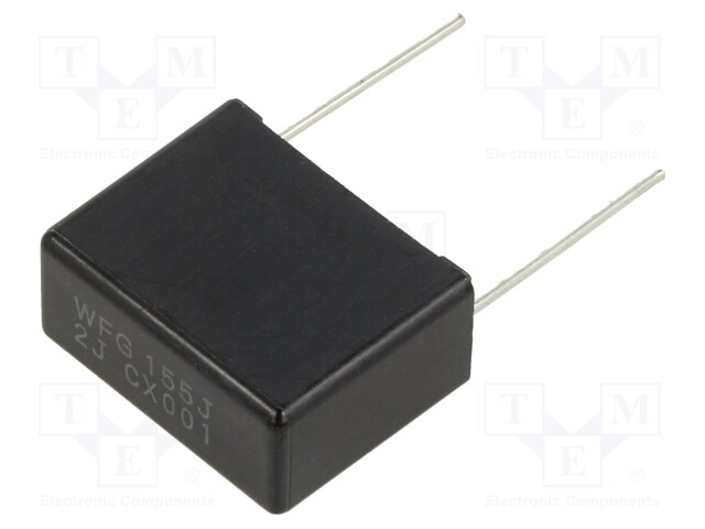 DC Film Capacitor, 1.5 µF, 630 V, Metallized PP, ± 5%, ECWFG Series