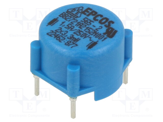Inductor: common mode; THT; 3.3mH; 1.5A; 180mΩ; ±30%; horizontal