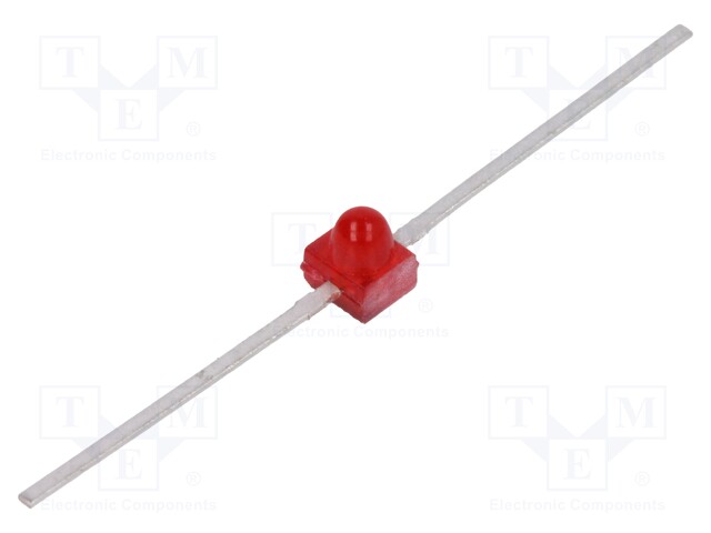 LED; 1.65mm; red; axial; 1÷10mcd; 90°; Front: convex; 1.5÷3V; THT