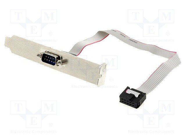 Adapter; D-Sub 9pin plug,10pin pin header; 0.25m