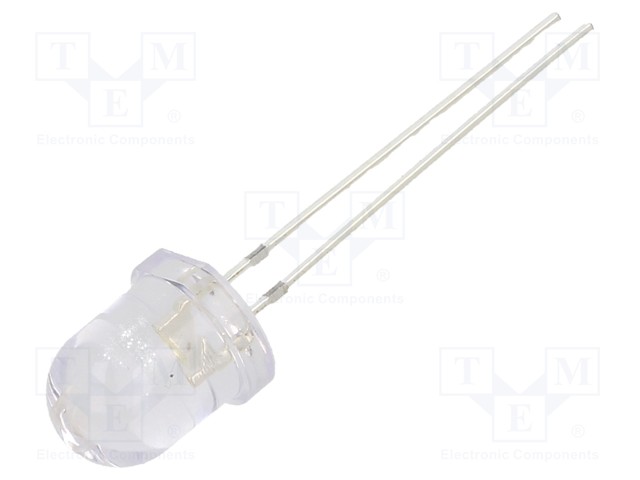 LED; 7.8mm; bipolar; white warm; 10000÷12000mcd; 30°; Front: convex