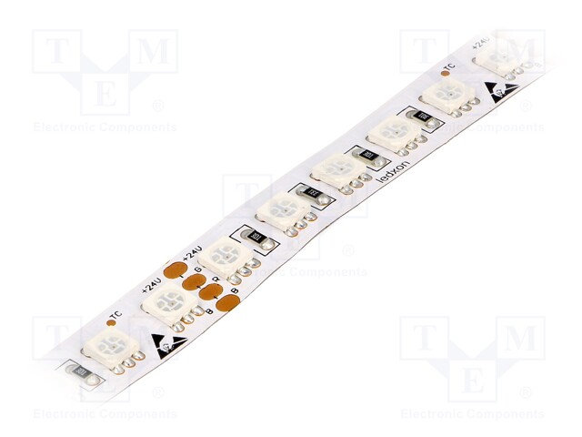 LED tape; RGB; LED/m: 96; SMD; 5050; 24V; W: 12mm; D: 2.1mm; Rainbow