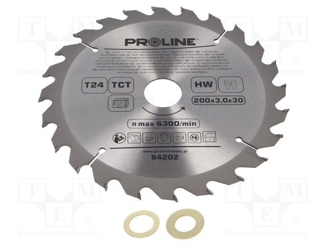 Circular saw; Ø: 200mm; Application: for wood; Features: hardened