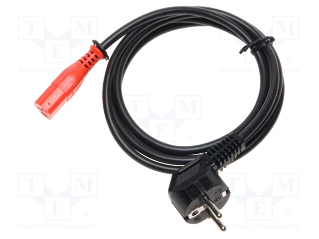 Mains cable; Plug: EU; IEC C13 female