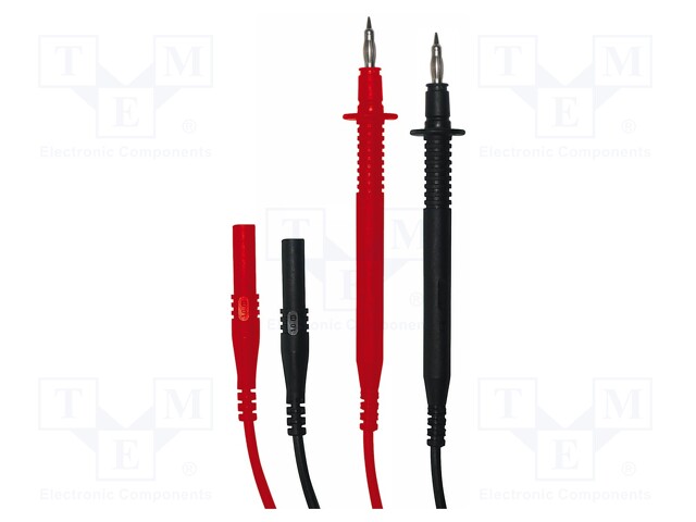 Test leads; probe tip x2,banana plug 4mm x2; Len: 0.8m