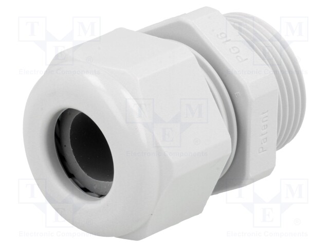 Cable gland; PG16; IP68; Mat: polyamide; light grey; UL94V-0