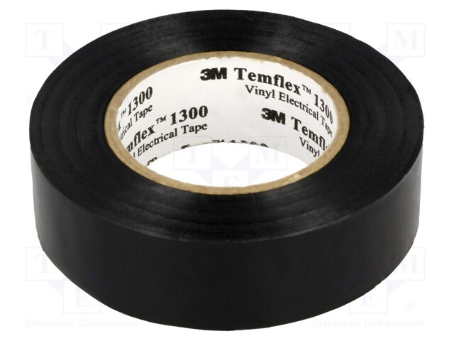 Tape: electrical insulating; W: 19mm; L: 20m; D: 0.13mm; black; 125%