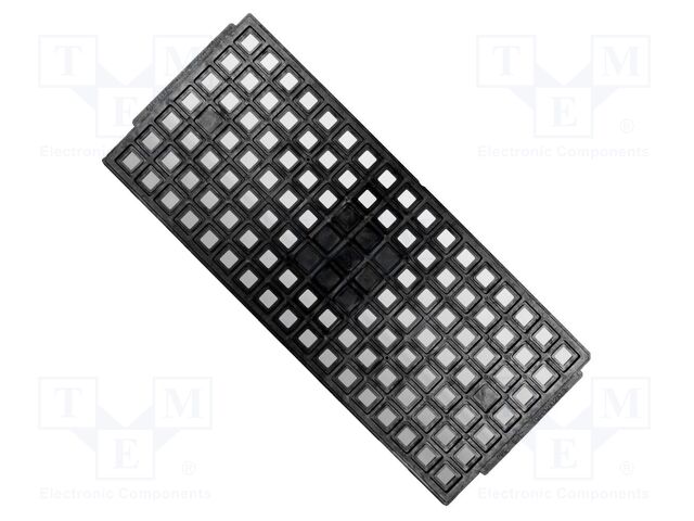 Electronic components tray; ESD; 12x12x1mm; black; TQFP