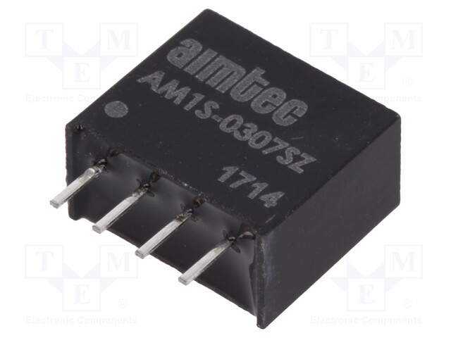 Converter: DC/DC; 1W; Uin: 2.97÷3.63V; 7.2VDC; Iout: 139mA; SIP4