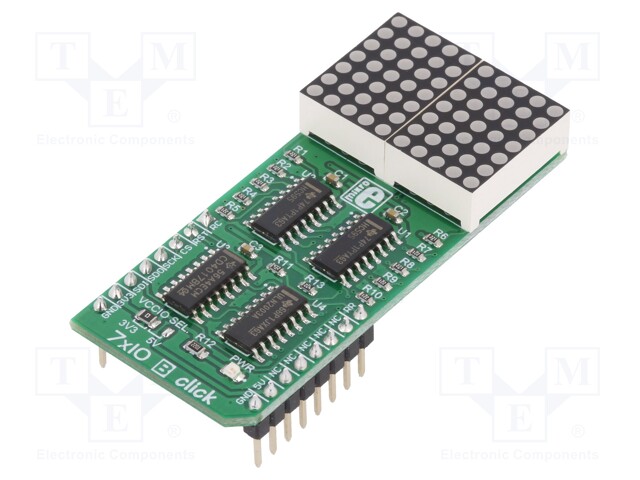 Click board; LED; GPIO,SPI; 74HC595,CD4017BM,ULN2003; 3.3/5VDC