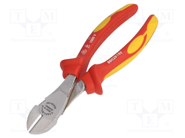 Pliers; side,cutting,insulated; 180mm; 1kVAC