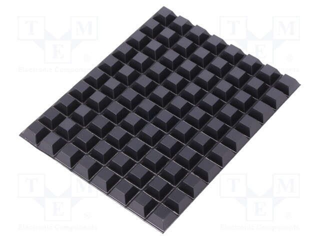 Self-adhesive foot; H: 5.8mm; black; polyurethane