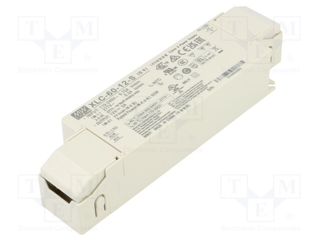 Power supply: switching; LED; 60W; XLC-60; -25÷90°C; OUT: 1