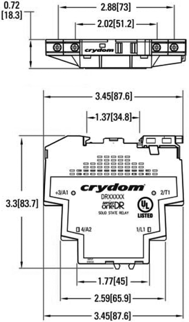 Relay: solid state; Ucntrl: 200÷280VAC; 12A; 48÷600VAC; DIN; IP00