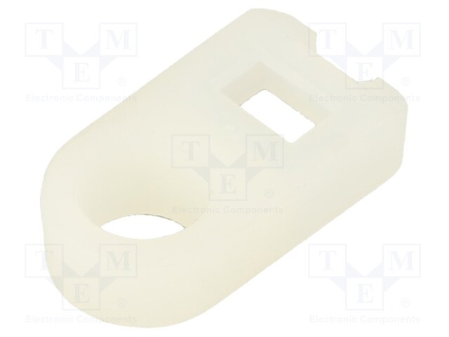 Screw mounted clamp; PA6.6,polyamide; natural