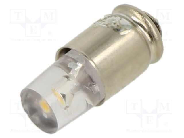 LED lamp; white warm; S5,7s; 12VDC; No.of diodes: 1; -30÷75°C; 5mm