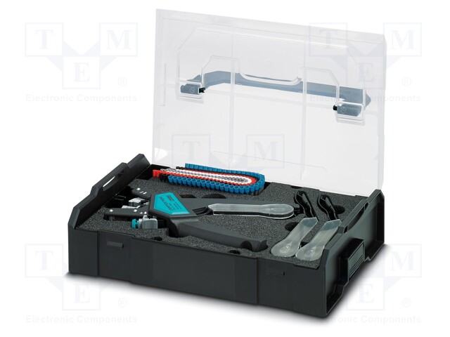 Kit: designed for terminal crimping; case