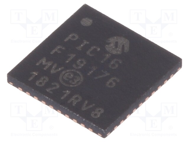 PIC microcontroller; Memory: 28kB; SRAM: 2048B; EEPROM: 256B; SMD