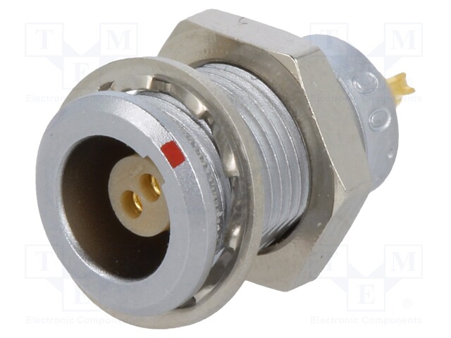 Connector: circular; Series: 00; socket; female; soldering; PIN: 2