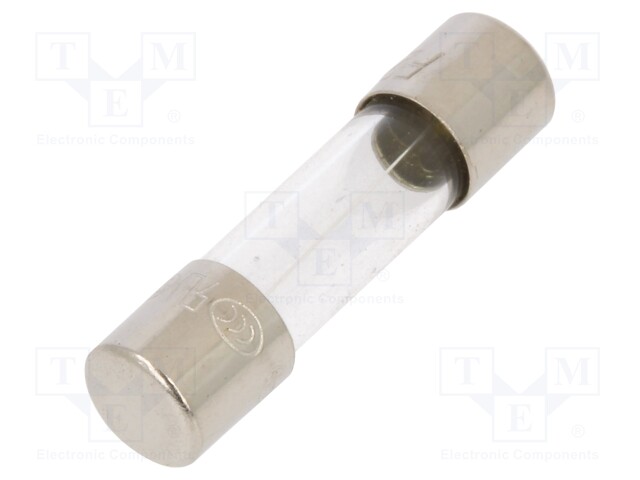 Fuse: fuse; 2A; 250VAC; glass; 20x5.2mm; brass; bulk; nickel plated