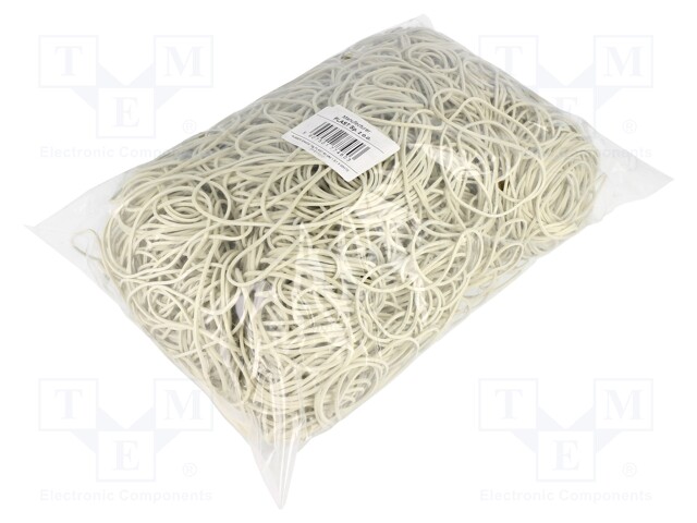 Rubber bands; Width: 1.5mm; Thick: 1.5mm; rubber; Colour: white