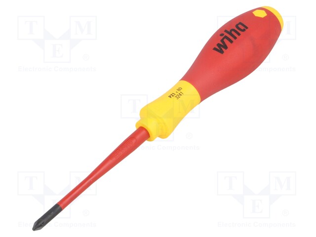 Screwdriver; insulated,slim; Pozidriv®; PZ1; Blade length: 80mm