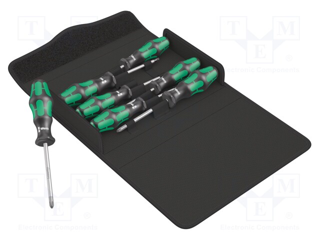 Kit: screwdrivers; Phillips,Pozidriv®,slot,Torx®; case; 7pcs.