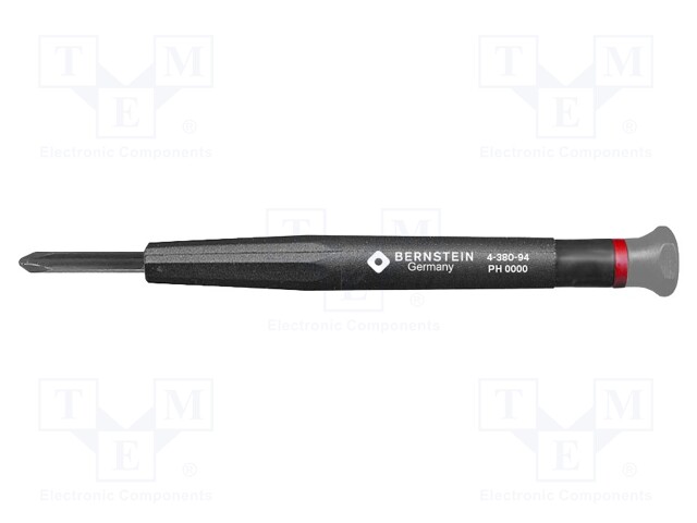 Screwdriver; Phillips; precision; PH0000; Blade length: 17mm