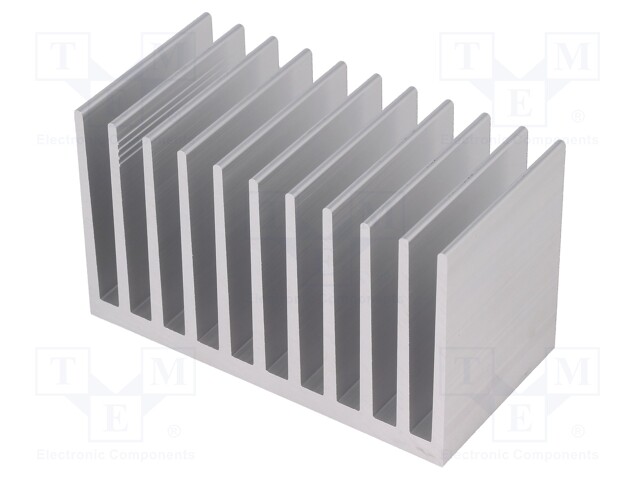 Heatsink: extruded; grilled; natural; L: 50mm; W: 100mm; H: 60mm