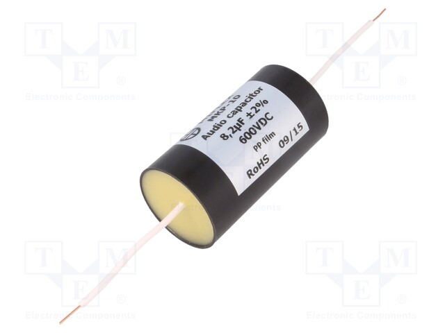 Capacitor: polypropylene; 8.2uF; 600VDC; ±2%; Ø35x65mm; -25÷85°C