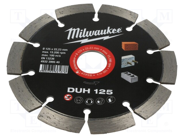 Cutting diamond wheel; Ø: 125mm; Øhole: 22.2mm