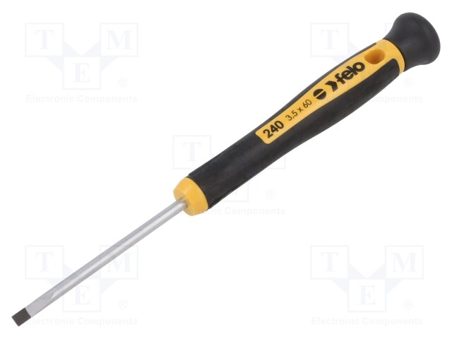 Screwdriver; slot; precision; 3,5x0,6mm; 60mm