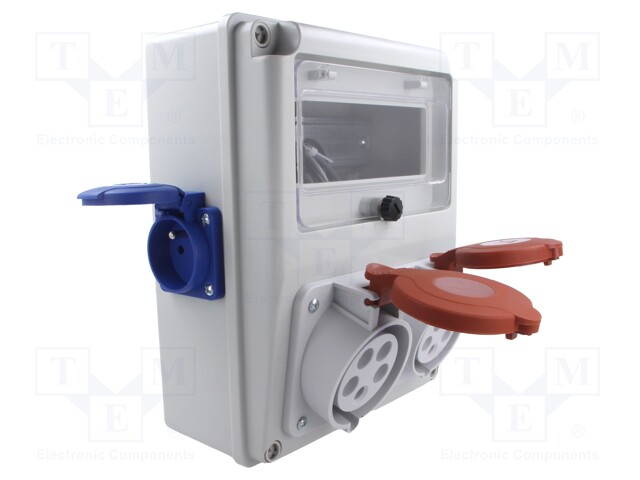 Electric switchboard; IP44; wall mount; Enclos.mat: ABS