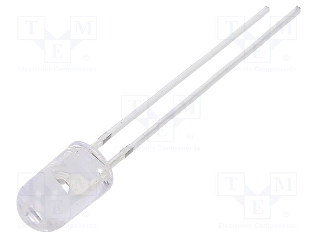 LED; 5mm; red; 5800÷7000mcd; 30°; 20mA; 1.8÷2.6V; Front: convex; 78mW