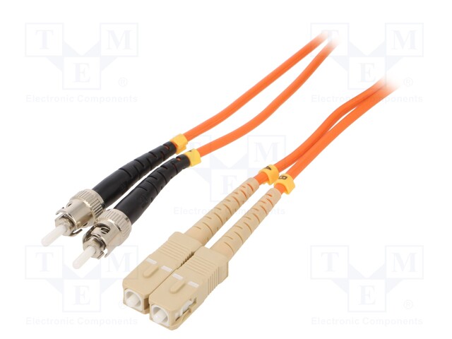 Fiber patch cord; OM2; SC/UPC,ST/UPC; 5m; Optical fiber: 50/125um