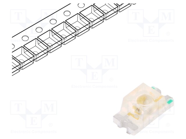 LED; SMD; 1206; red; 300÷600mcd; 3x1.5x1.4mm; 70°; 1.95÷2.5V; 20mA