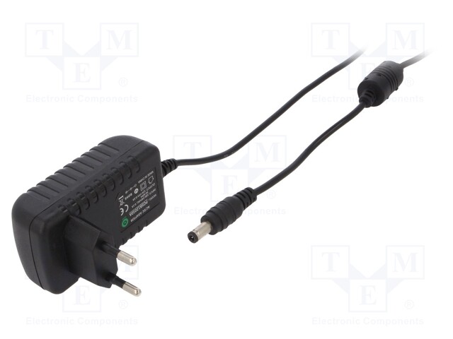 Power supply: switched-mode; volatage source; 12VDC; 0.5A; 6W