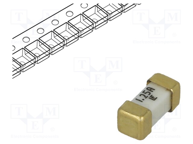 Fuse: fuse; ultra rapid; 1.25A; 125V; SMD; ceramic; Case: 2410; 448